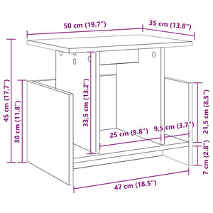 Βάση TV 50 x 35 x 45 cm Λευκό Επεξεργασμένο Ξύλο