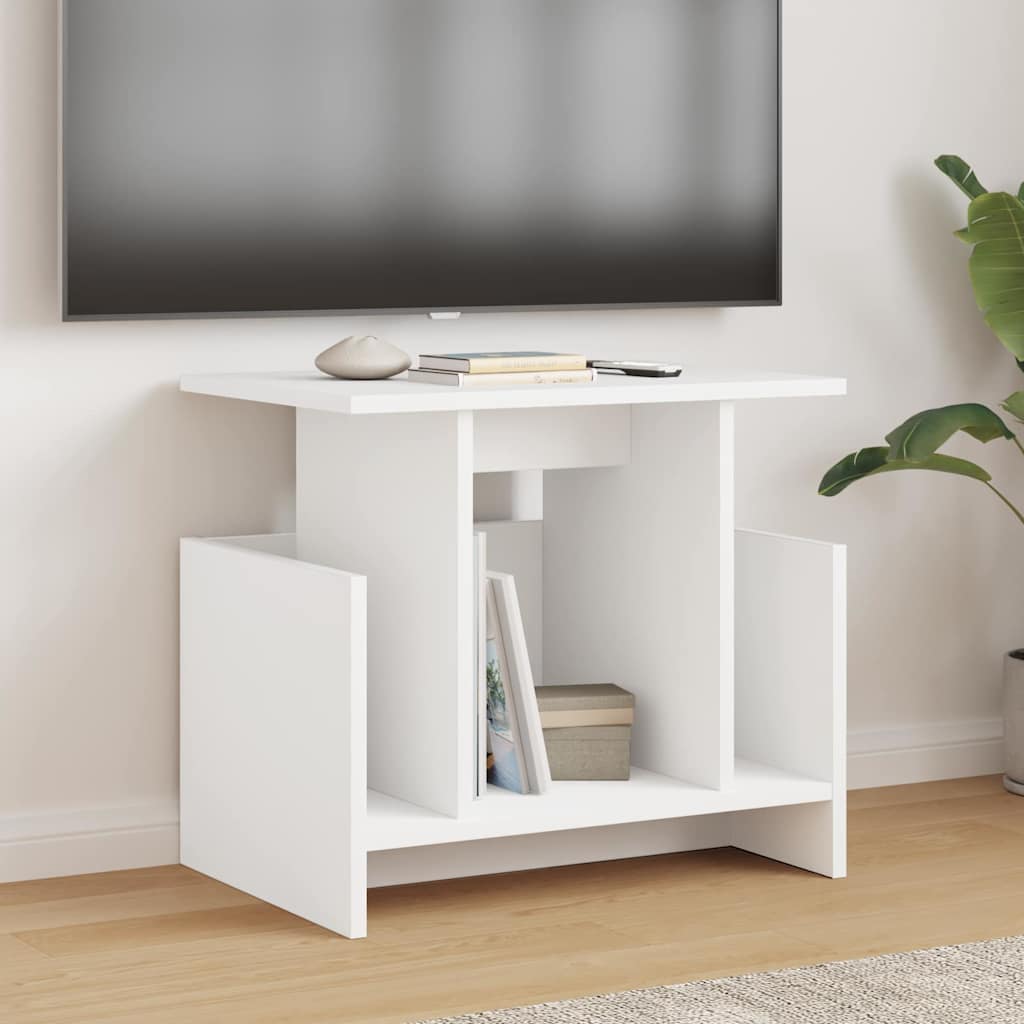 Βάση TV 2 pcs Λευκό 50 x 35 x 45 cm Επεξεργασμένο ξύλο