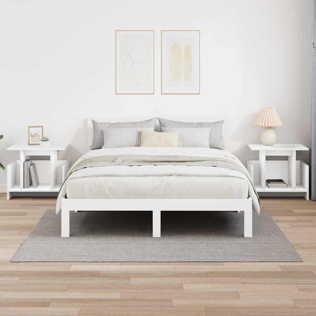 Βάση TV 2 pcs Λευκό 50 x 35 x 45 cm Επεξεργασμένο ξύλο