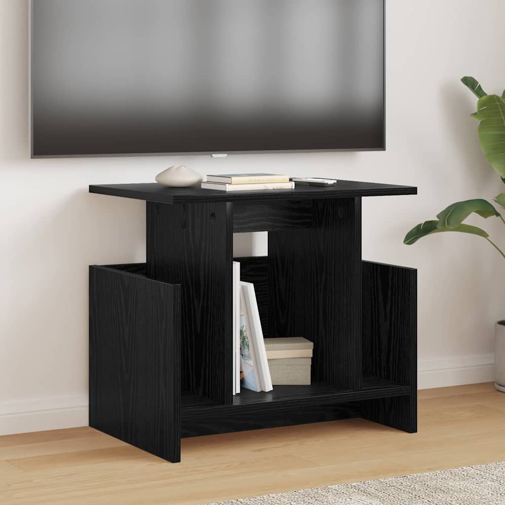 Βάση TV 2 pcs Μαύρη Οξυά 50 x 35 x 45 cm Επεξεργασμένο ξύλο