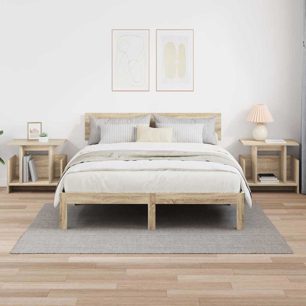 Βάση TV 2 pcs Δρύς Sonoma 50 x 35 x 45 cm Επεξεργασμένο ξύλο