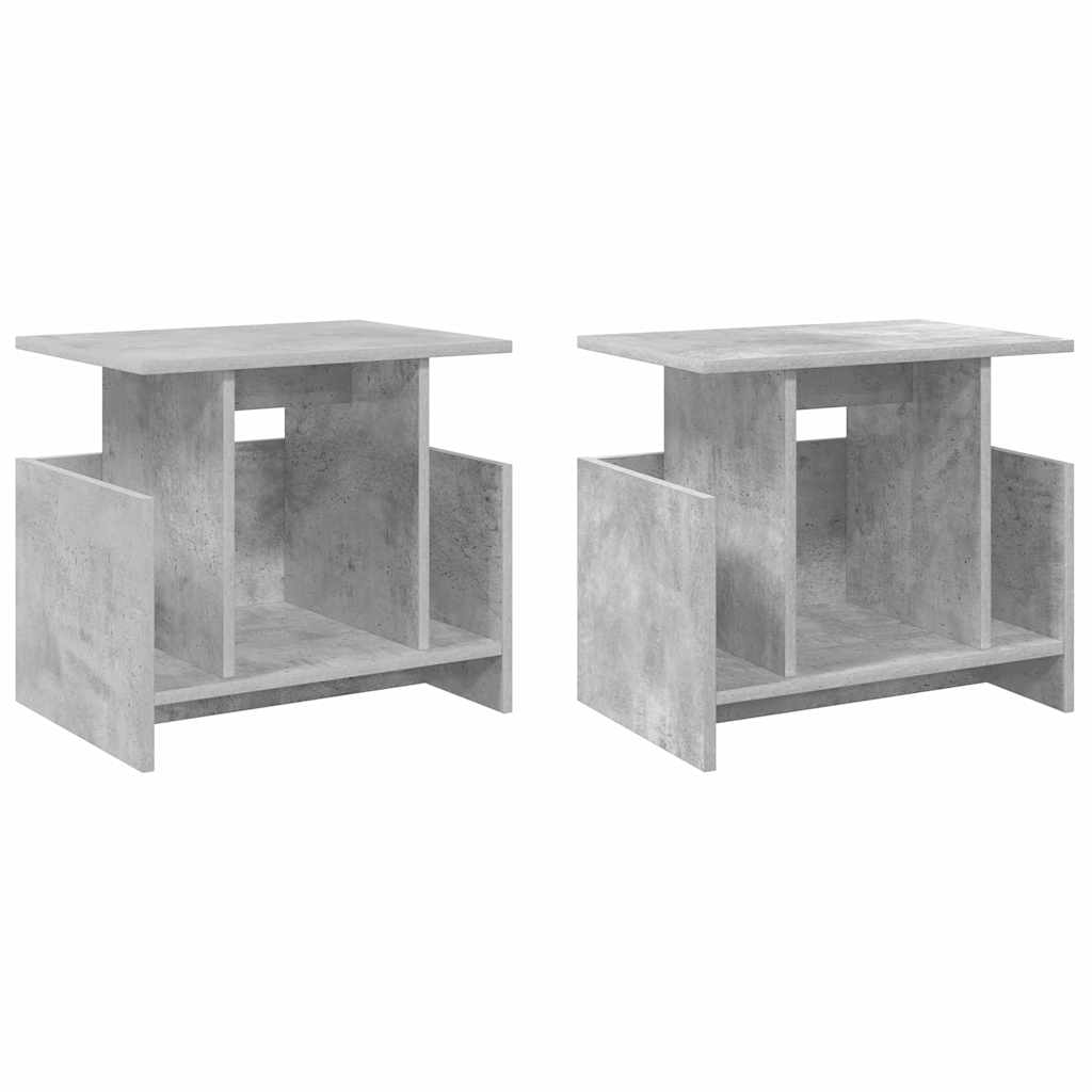 Βάση TV 2 pcs Σκυρόδεμα Γκρι 50 x 35 x 45 cm Επεξεργασμένο ξύλο