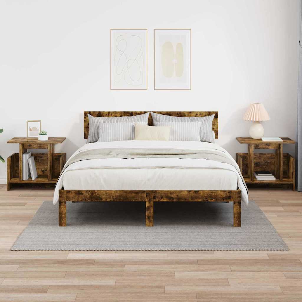 Βάση TV 2 pcs Καπνιστό Δρύς 50 x 35 x 45 cm Επεξεργασμένο ξύλο