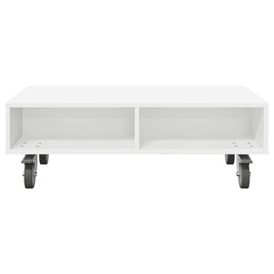 Κομοδίνο με τροχούς Λευκό 90 x 50 x 30 cm Επεξεργασμένο ξύλο - Pakobazaar