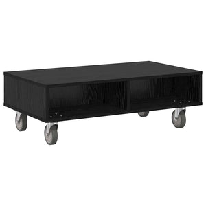 Κομοδίνο με τροχούς Μαύρη Οξυά 90 x 50 x 30 cm - Pakobazaar
