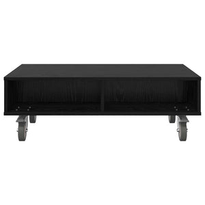 Κομοδίνο με τροχούς Μαύρη Οξυά 90 x 50 x 30 cm - Pakobazaar