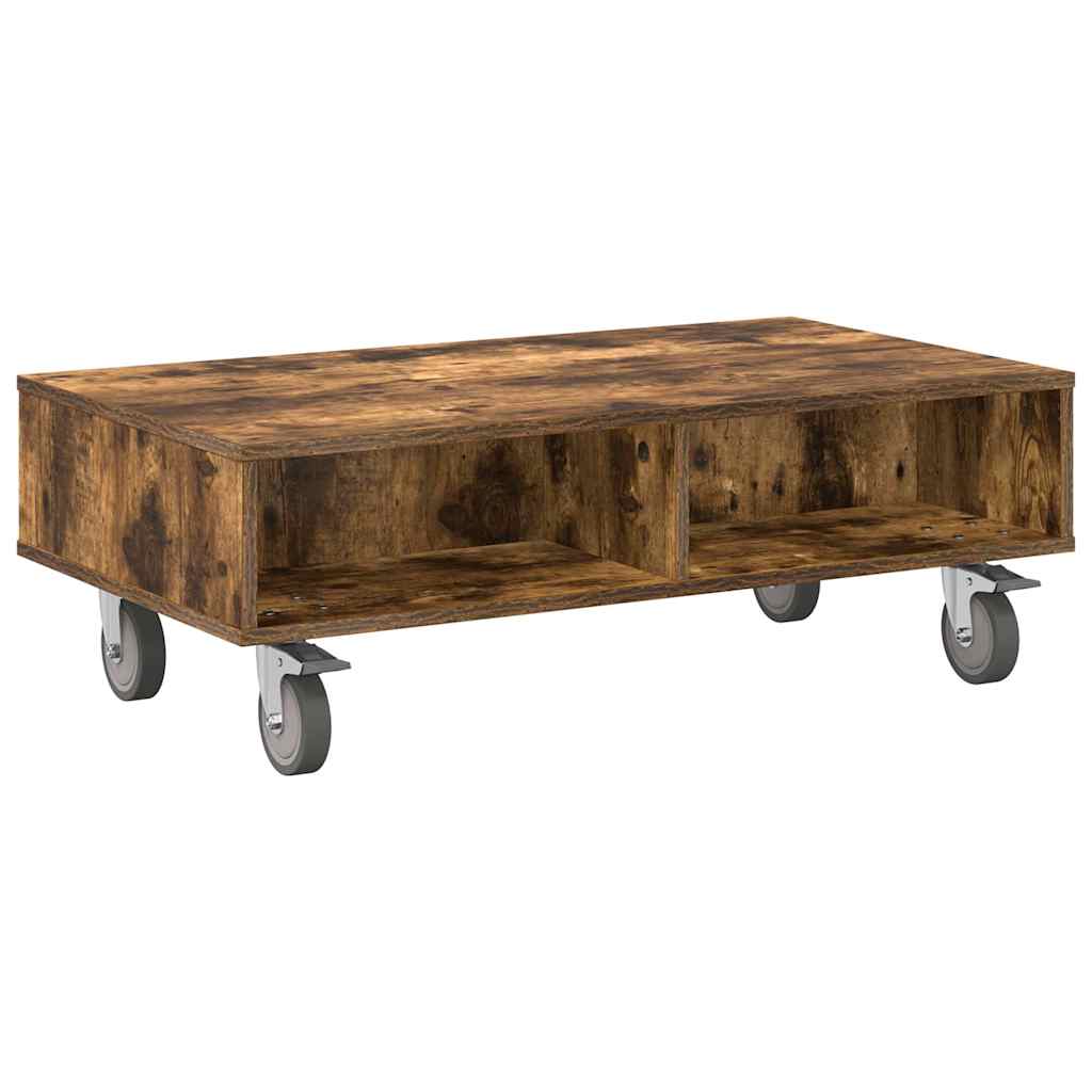 Κομοδίνο με τροχούς Καπνιστό Δρύς 90 x 50 x 30 cm - Pakobazaar