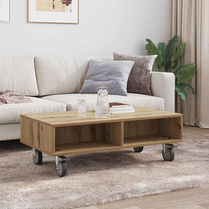 Κομοδίνο με τροχούς Artisan Oak 90 x 50 x 30 cm - Pakobazaar