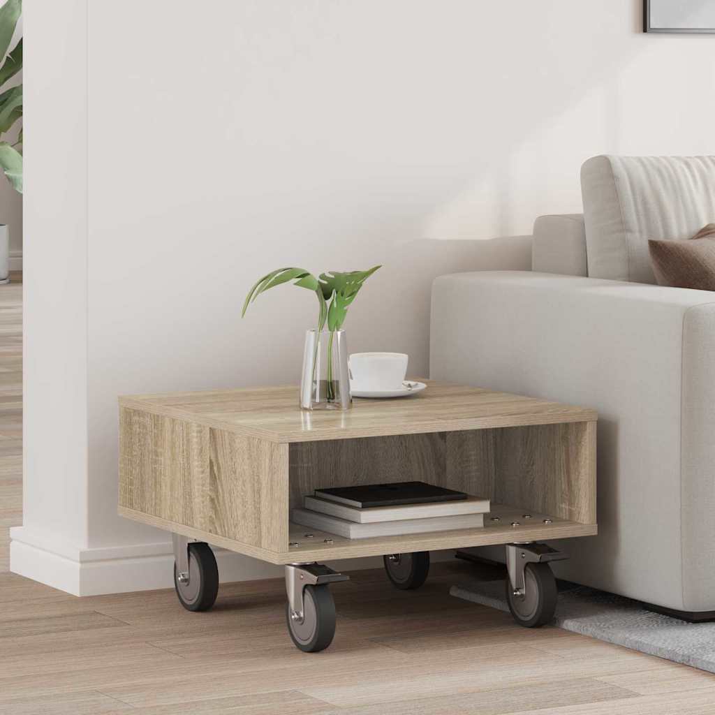 Κομοδίνο με τροχούς Δρύς Sonoma 50,5 x 50 x 30 εκ - Pakobazaar