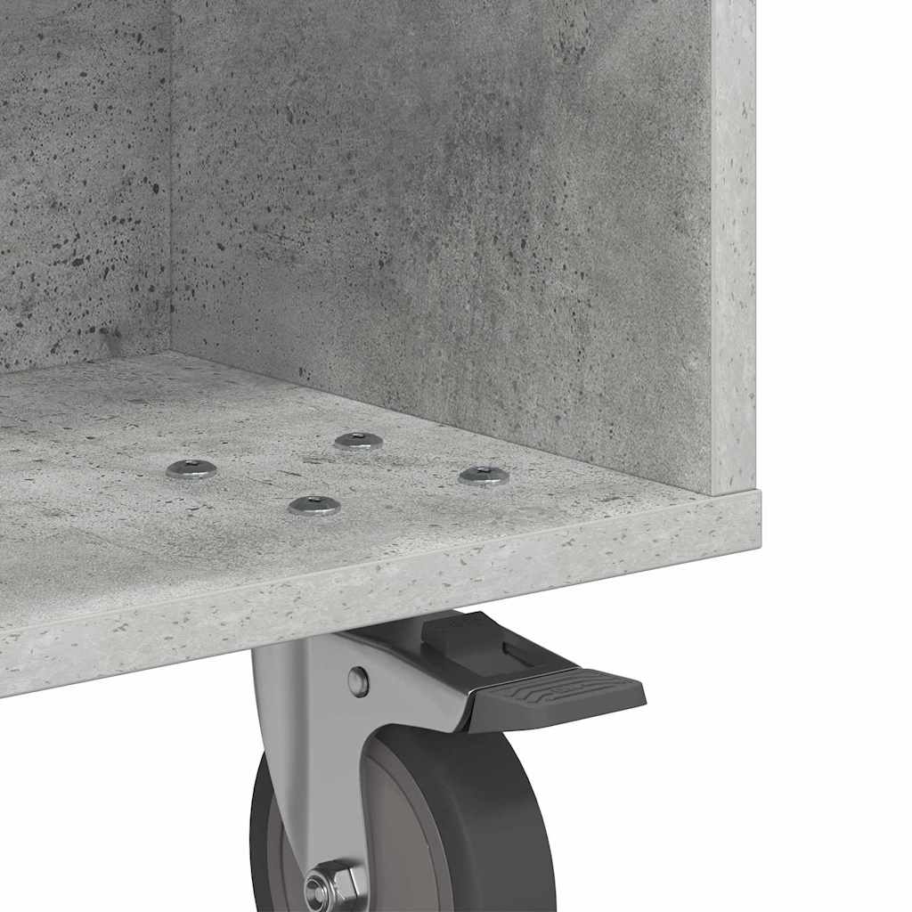 Κομοδίνο με τροχούς Σκυρόδεμα Γκρι 50,5 x 50 x 30 εκ - Pakobazaar