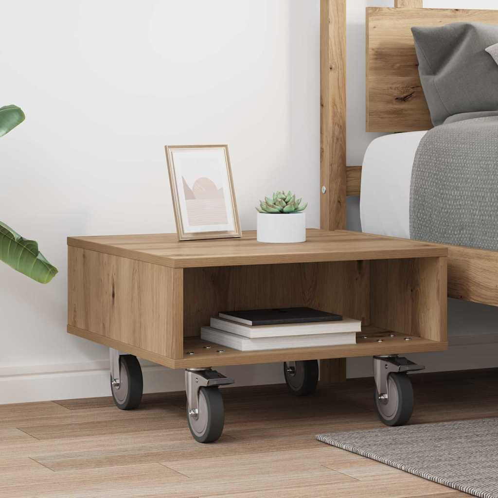 Κομοδίνο με τροχούς Artisan Oak 50,5 x 50 x 30 εκ - Pakobazaar