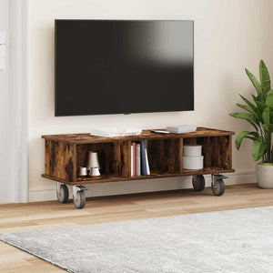 Βάση TV 100 x 35 x 35 εκ Καπνιστό Δρύς Επεξεργασμένο Ξύλο