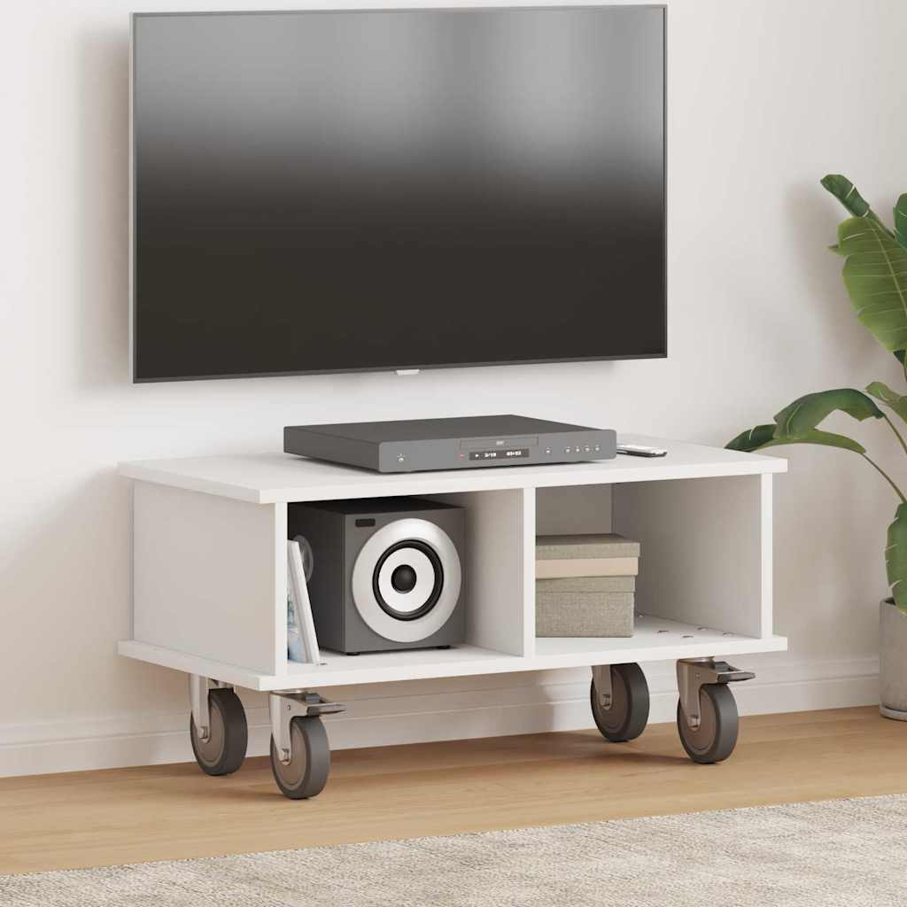 Βάση TV Λευκό 68,5 x 35 x 35 εκ Επεξεργασμένο ξύλο