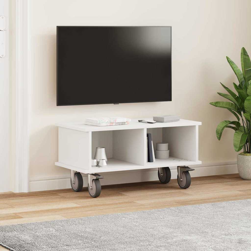 Βάση TV Λευκό 68,5 x 35 x 35 εκ Επεξεργασμένο ξύλο
