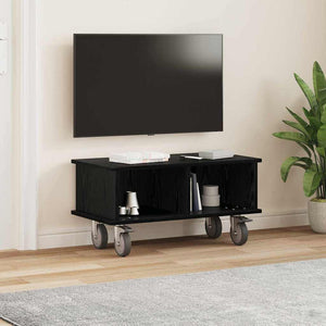 Βάση TV Μαύρη Οξυά 68,5 x 35 x 35 εκ Επεξεργασμένο ξύλο - Pakobazaar