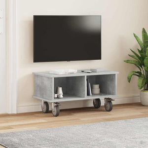 Βάση TV 68,5 x 35 x 35 εκ Σκυρόδεμα Γκρι Επεξεργασμένο Ξύλο