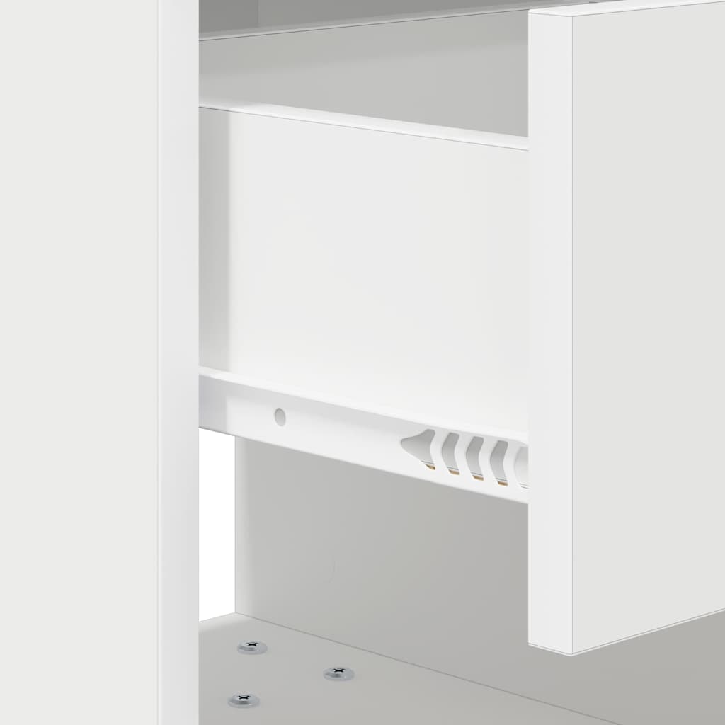 Κομοδίνο 2 pcs Λευκό 40,5 x 40 x 48 εκ. Επεξεργασμένο ξύλο