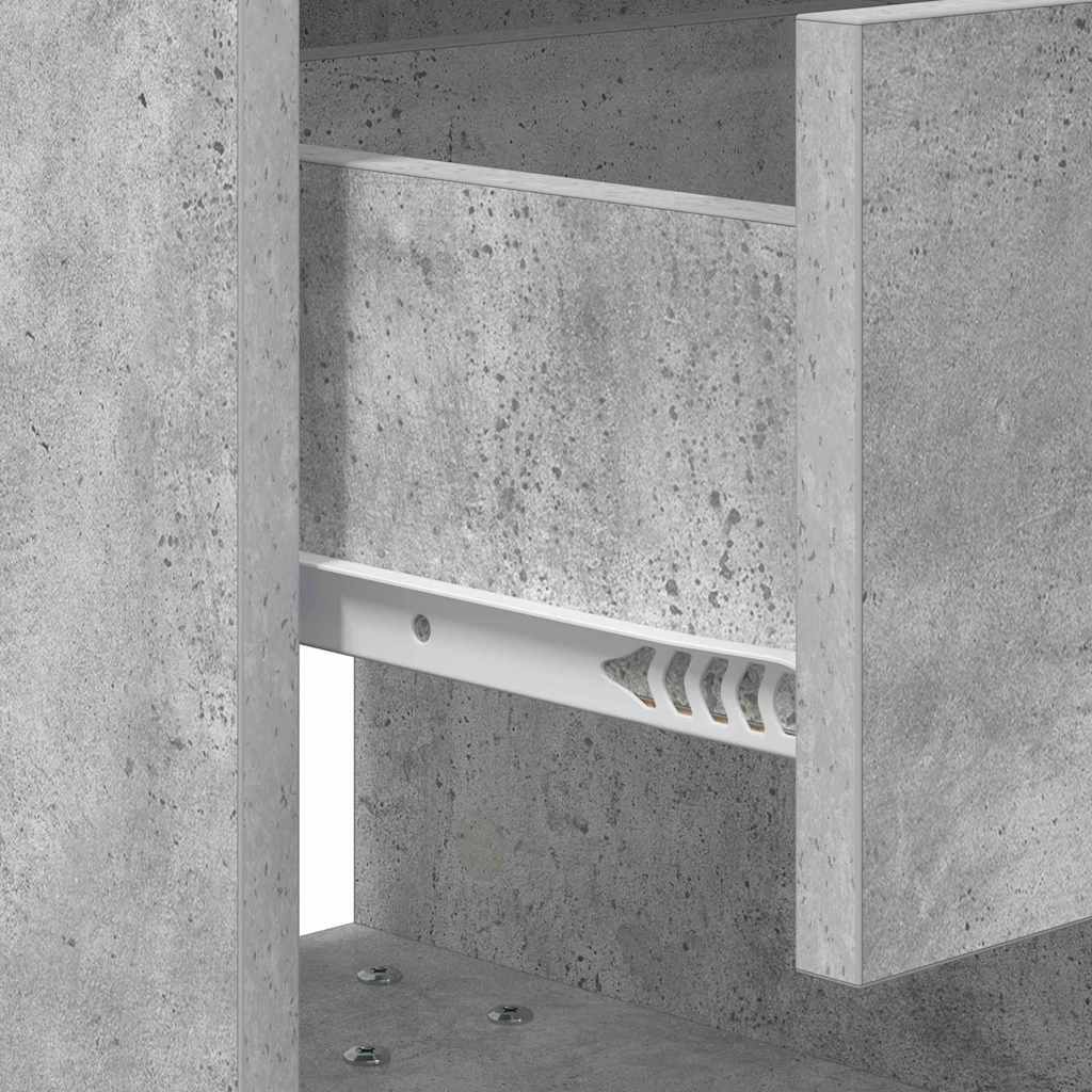 Κομοδίνο Σκυρόδεμα Γκρι 40,5 x 40 x 48 εκ. Επεξεργασμένο ξύλο