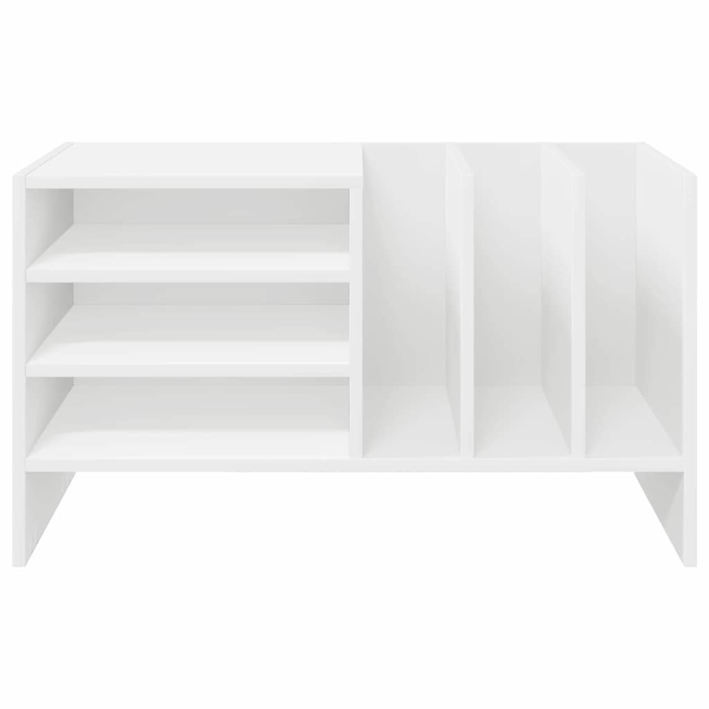 Ντουλάπι δίσκων βινυλίου με ράφι Λευκό 78,5 x 35 x 45 εκ