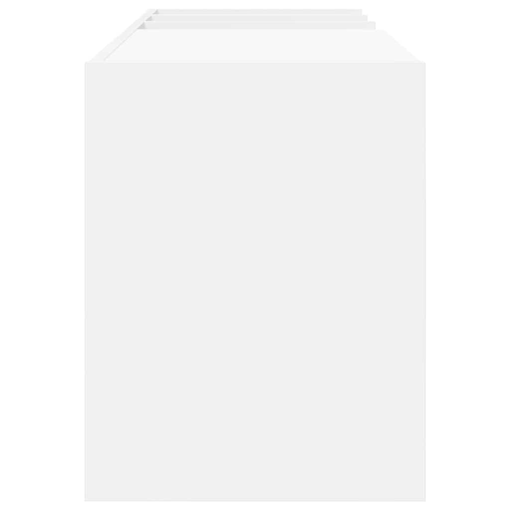 Ντουλάπι δίσκων βινυλίου με ράφι Λευκό 78,5 x 35 x 45 εκ