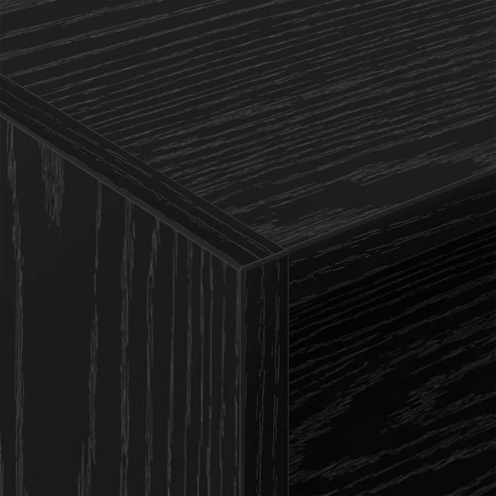 Ντουλάπι δίσκων βινυλίου με ράφι Μαύρη Οξυά 78,5 x 35 x 45 εκ - Pakobazaar