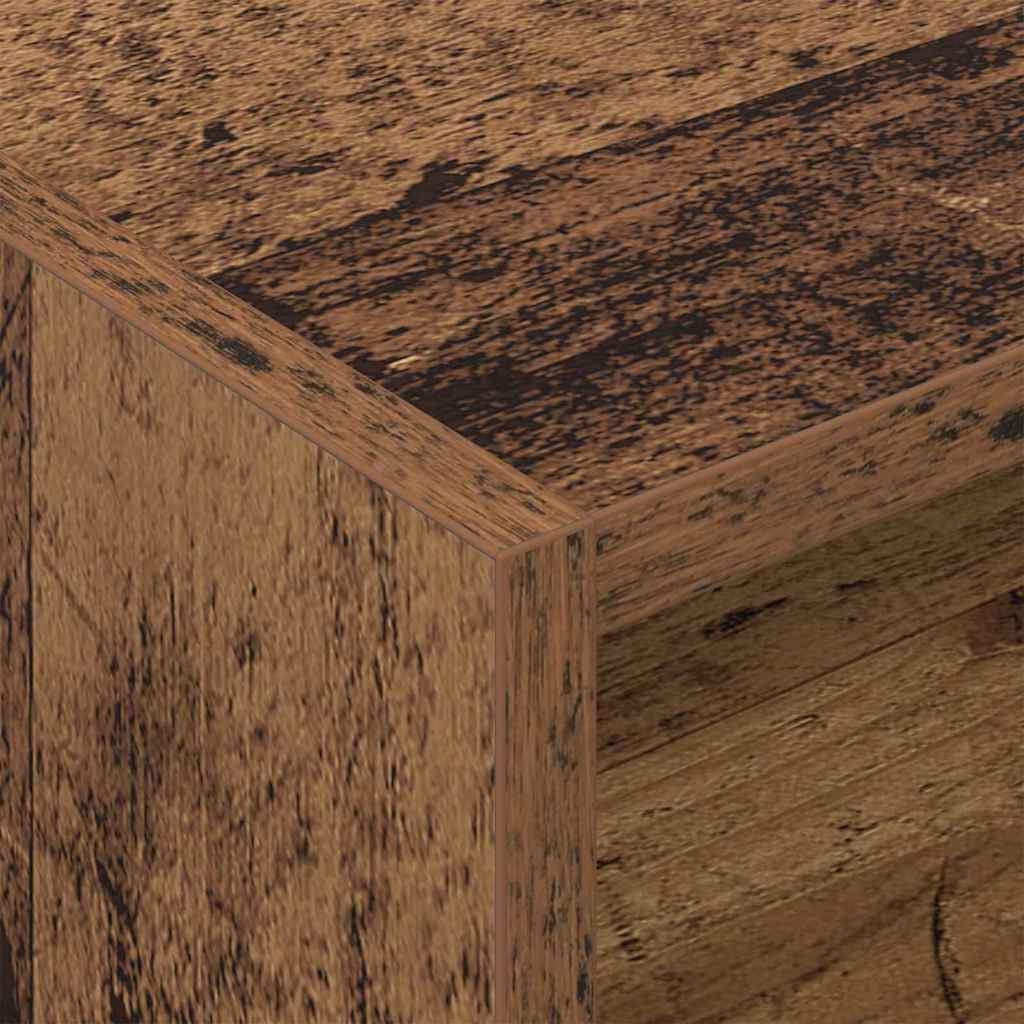 Ντουλάπι δίσκων βινυλίου με ράφι Παλιό ξύλο 78,5 x 35 x 45 εκ - Pakobazaar