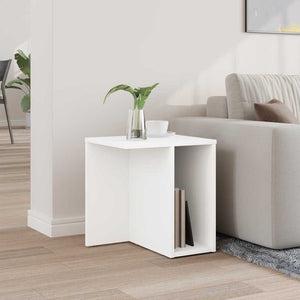 End Table Λευκό 37 x 32 x 40 εκ Επεξεργασμένο Ξύλο
