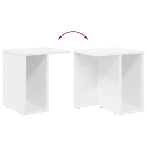 End Table Λευκό 37 x 32 x 40 εκ Επεξεργασμένο Ξύλο