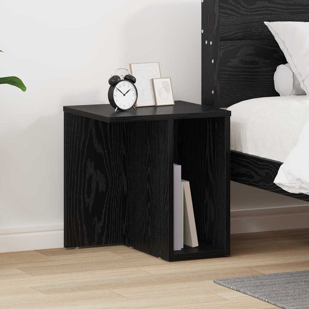 End Table Μαύρη Οξυά 37 x 32 x 40 εκ Επεξεργασμένο ξύλο