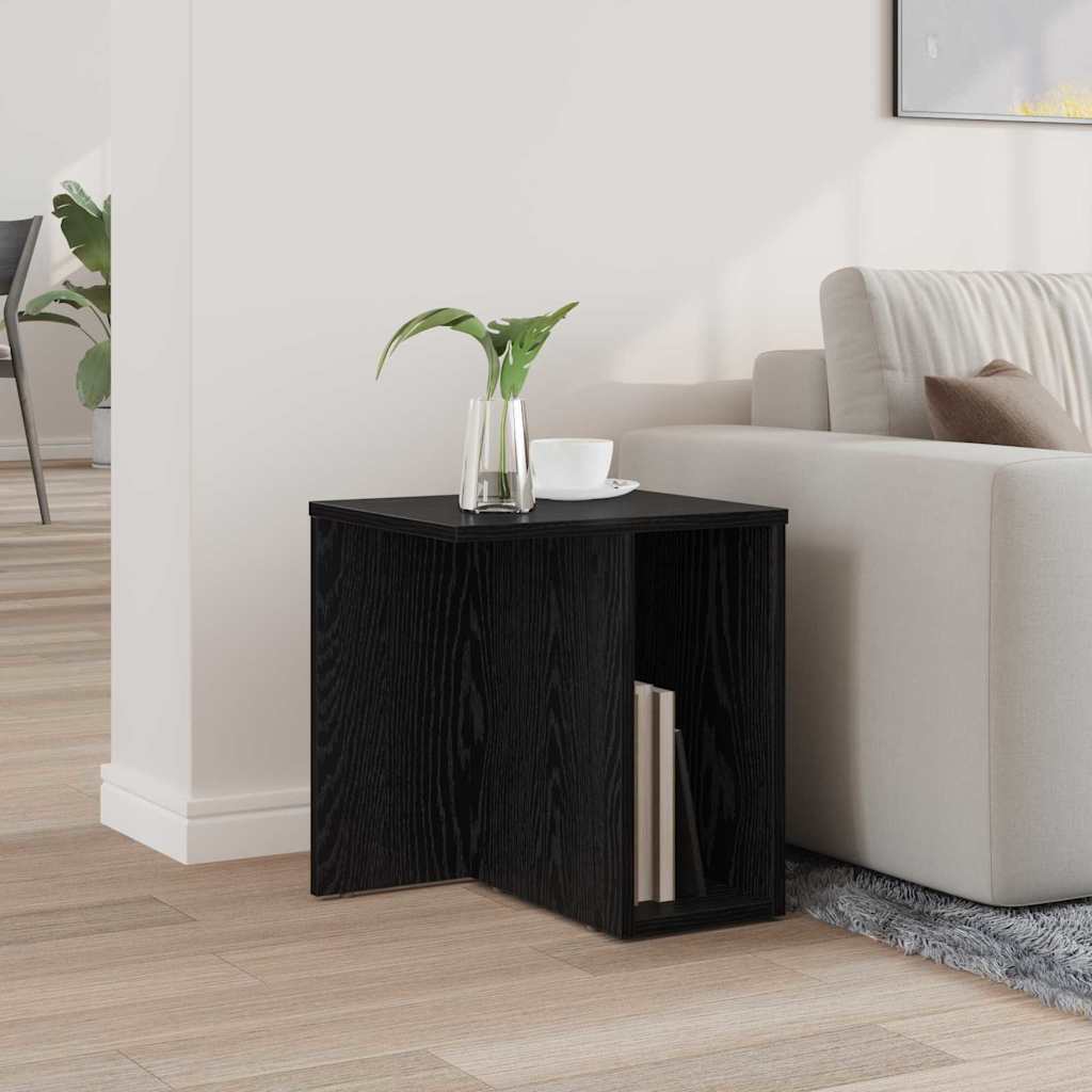 End Table Μαύρη Οξυά 37 x 32 x 40 εκ Επεξεργασμένο ξύλο