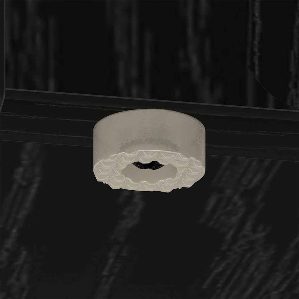 End Table 2 pcs Μαύρη Οξυά 37 x 32 x 40 εκ Επεξεργασμένο ξύλο