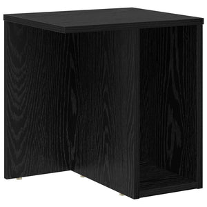 End Table 2 τμχ. Μαύρη Οξυά 37 x 32 x 40 εκ Επεξεργασμένο Ξύλο