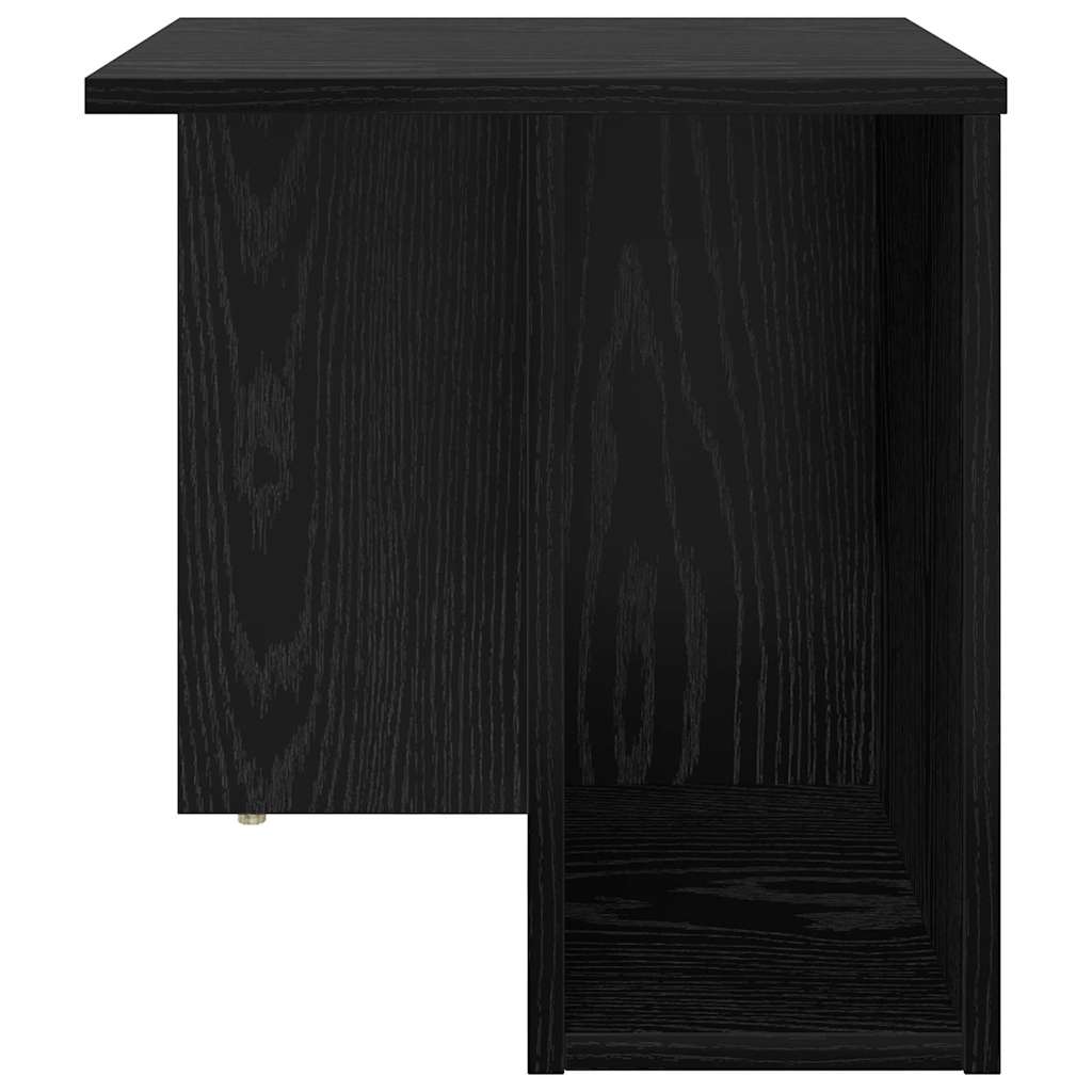 End Table 2 pcs Μαύρη Οξυά 37 x 32 x 40 εκ Επεξεργασμένο ξύλο