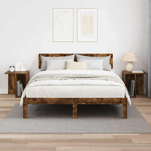 End Table 2 τμχ. Καπνιστό Δρύς 37 x 32 x 40 εκ
