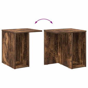 End Table 2 τμχ. Καπνιστό Δρύς 37 x 32 x 40 εκ
