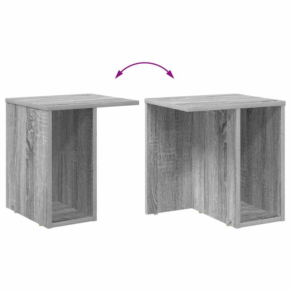 End Table Γκρίζο Σονομα 37 x 32 x 40 εκ Επεξεργασμένο ξύλο