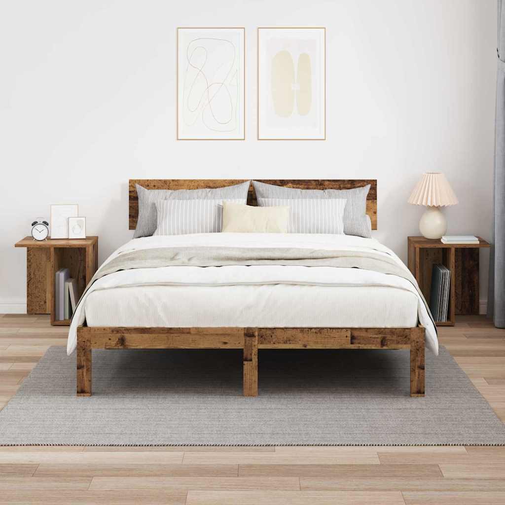 End Table 2 pcs Παλιό ξύλο 37 x 32 x 40 εκ Επεξεργασμένο ξύλο