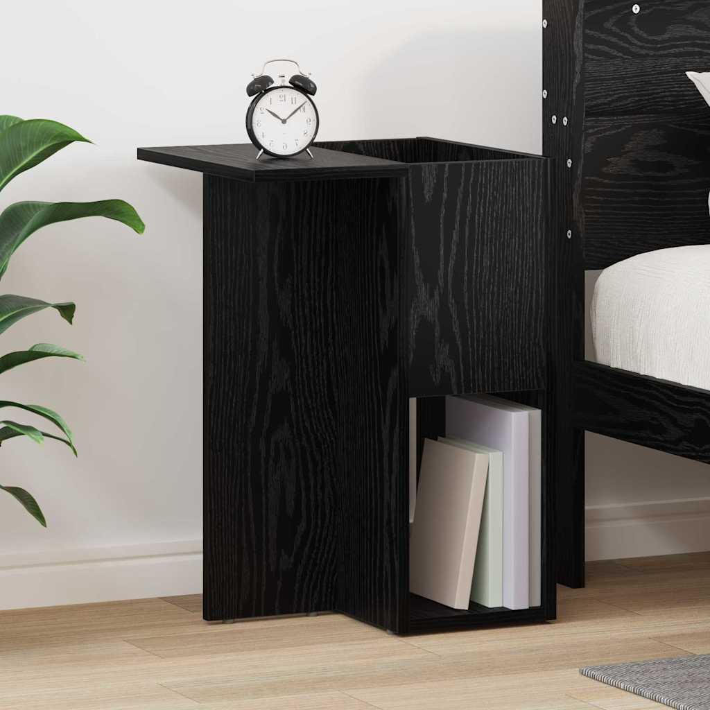 End Table Μαύρη Οξυά 35 x 40 x 55 εκ. Επεξεργασμένο ξύλο - Pakobazaar