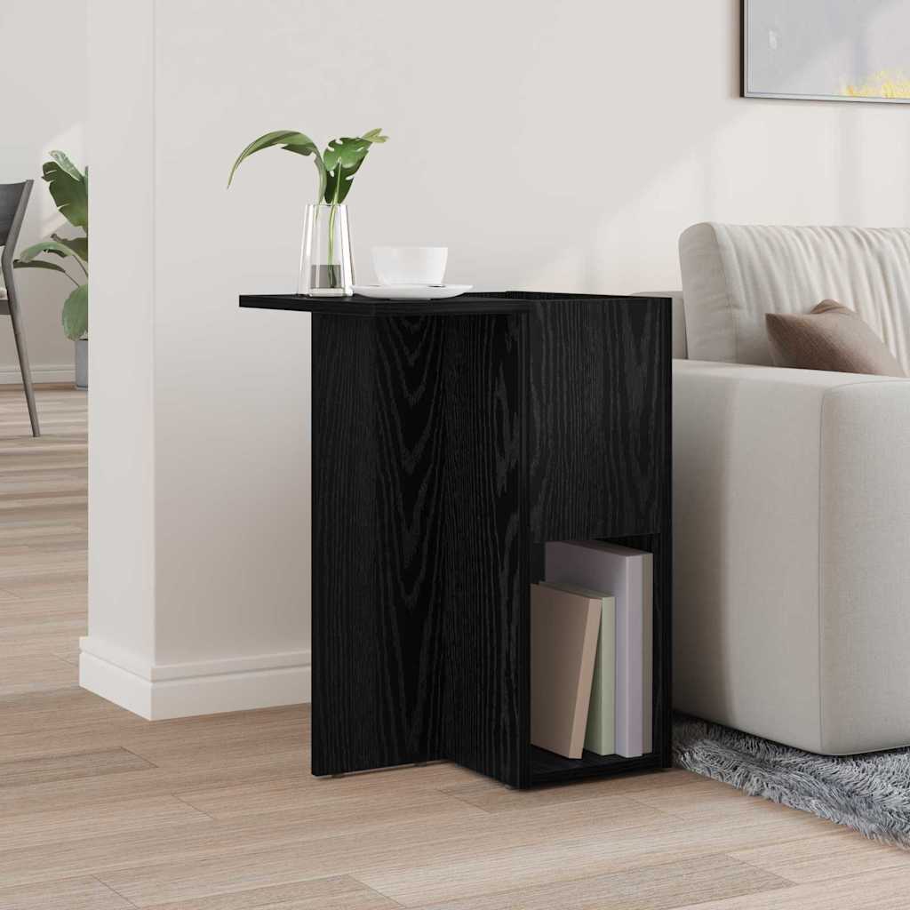 End Table Μαύρη Οξυά 35 x 40 x 55 εκ. Επεξεργασμένο ξύλο - Pakobazaar