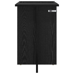 End Table Μαύρη Οξυά 35 x 40 x 55 εκ. Επεξεργασμένο ξύλο - Pakobazaar