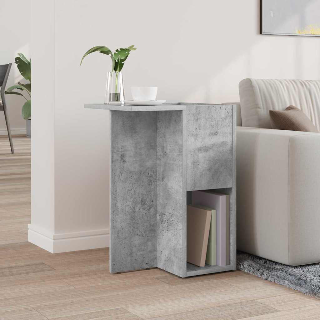 End Table Σκυρόδεμα Γκρι 35 x 40 x 55 εκ. Επεξεργασμένο ξύλο - Pakobazaar