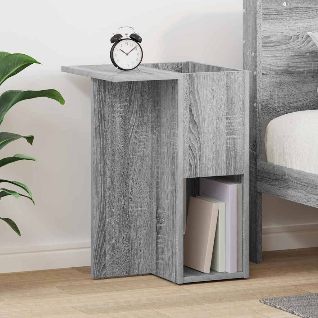 End Table Γκρίζο Σονομα 35 x 40 x 55 εκ. Επεξεργασμένο ξύλο - Pakobazaar