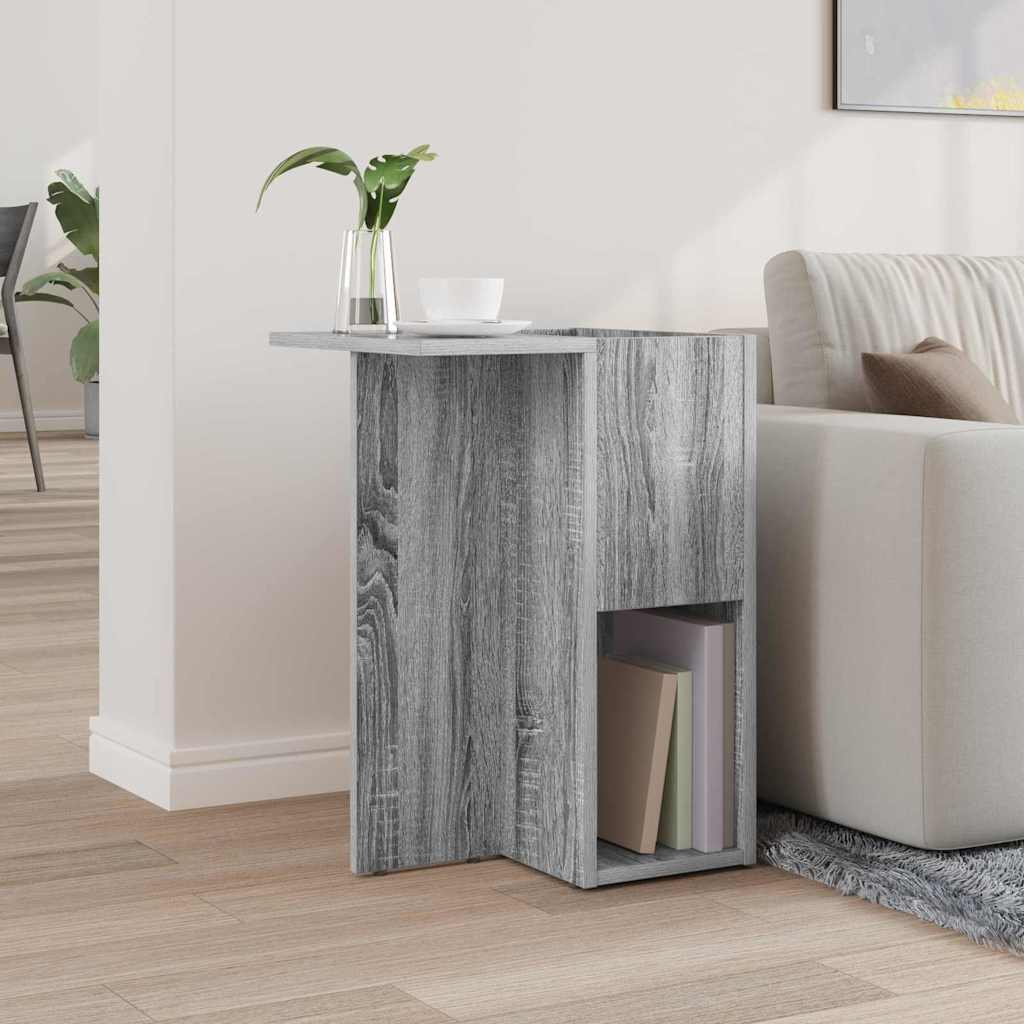 End Table Γκρίζο Σονομα 35 x 40 x 55 εκ. Επεξεργασμένο ξύλο - Pakobazaar