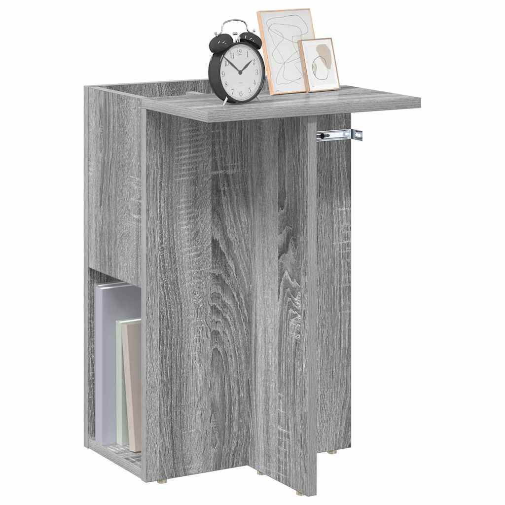 End Table Γκρίζο Σονομα 35 x 40 x 55 εκ. Επεξεργασμένο ξύλο - Pakobazaar