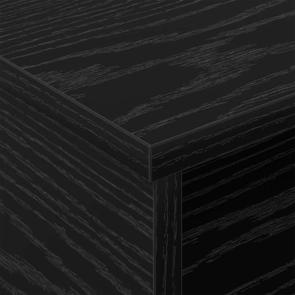Κομοδίνο Μαύρη Οξυά 40 x 31 x 15 εκ Επεξεργασμένο ξύλο