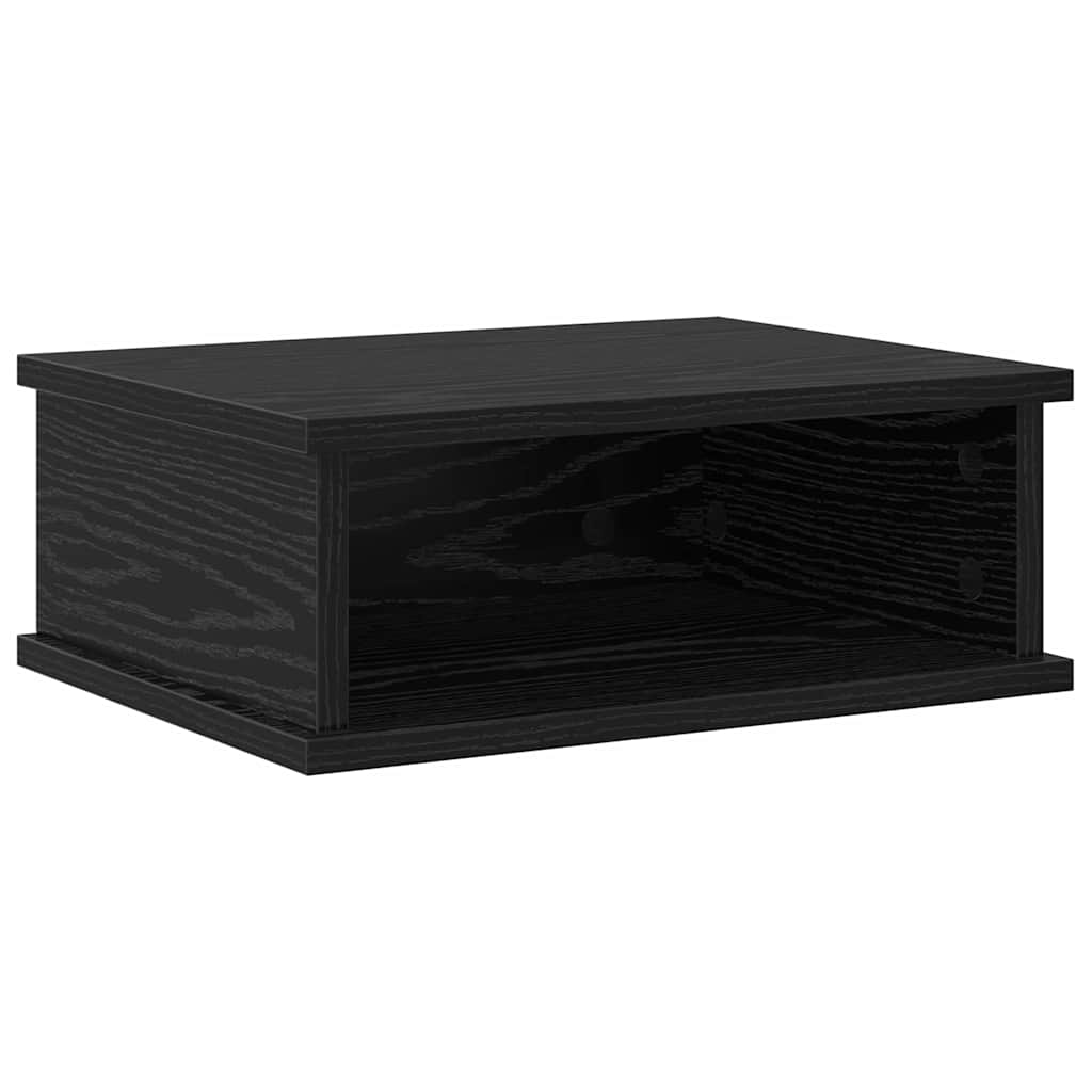 Κομοδίνο 2 pcs Μαύρη Οξυά 40 x 31 x 15 εκ Επεξεργασμένο ξύλο