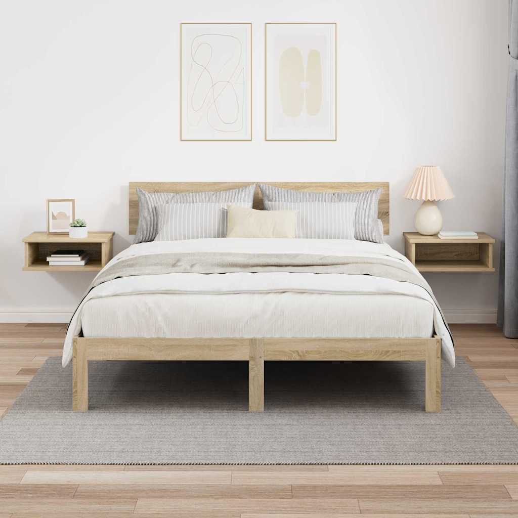Κομοδίνο 2 pcs Δρύς Sonoma 40 x 31 x 15 εκ Επεξεργασμένο ξύλο - Pakobazaar