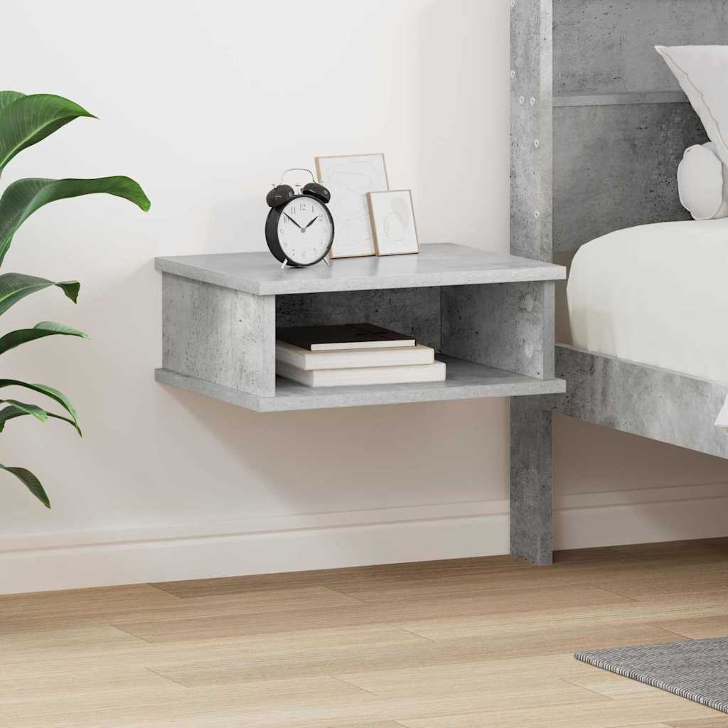 Κομοδίνο Σκυρόδεμα Γκρι 40 x 31 x 15 εκ Επεξεργασμένο ξύλο