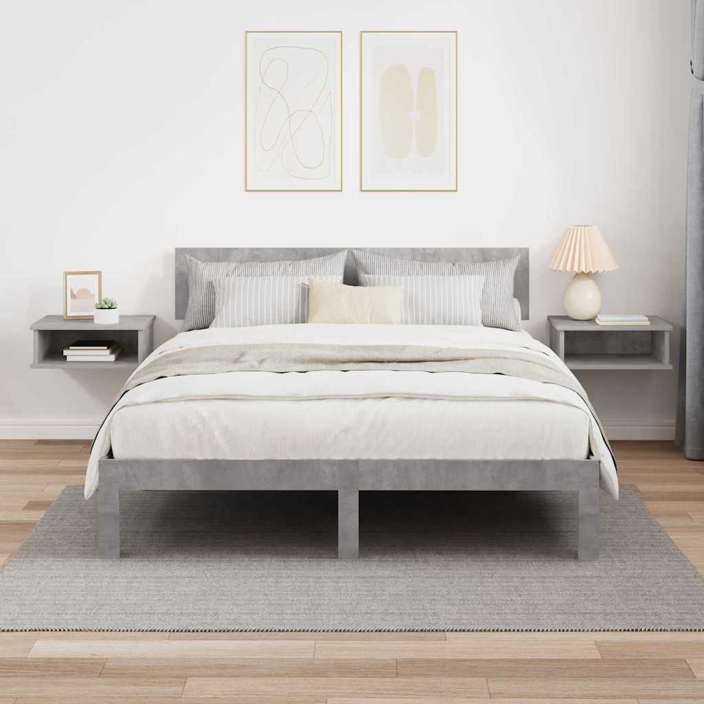 Κομοδίνο 2 pcs Σκυρόδεμα Γκρι 40 x 31 x 15 εκ