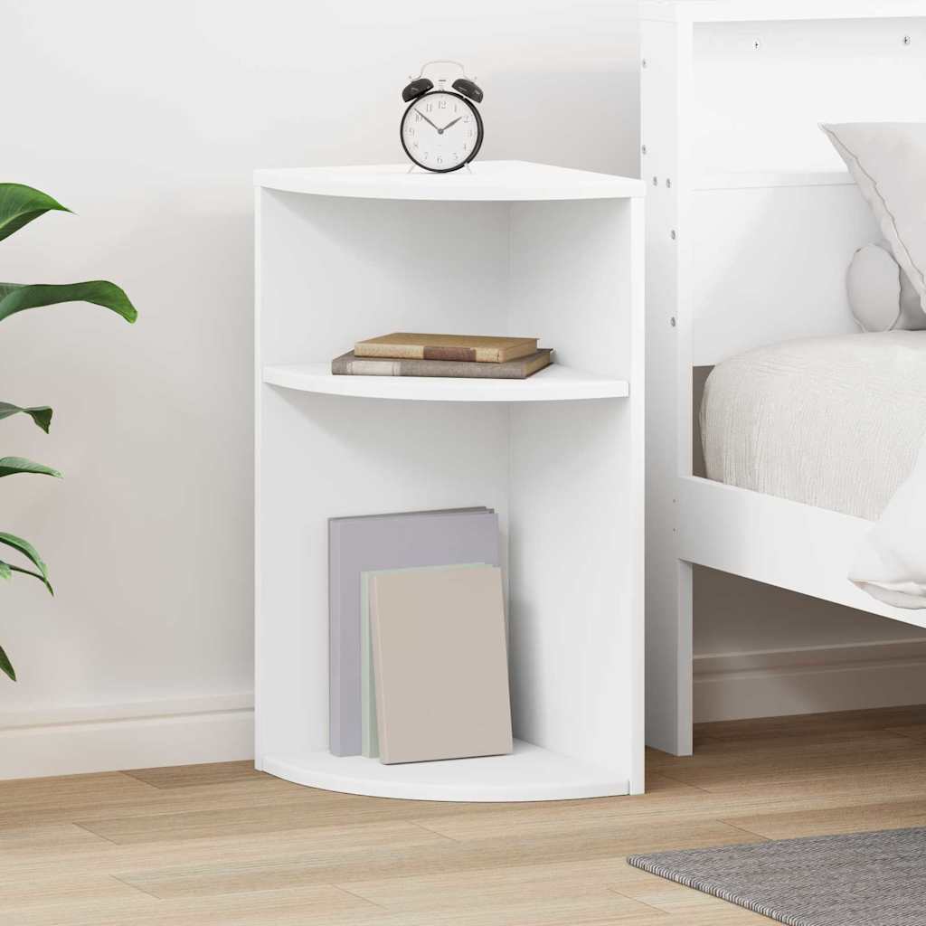 End Table Λευκό 29,6 x 29,6 x 60 εκ Επεξεργασμένο ξύλο - Pakobazaar